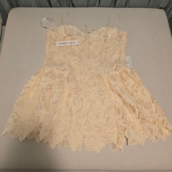 For Love & Lemons Coco Lace Corset Mini Dress – Cream, Size XL (NWT) - Picture 9 of 14
